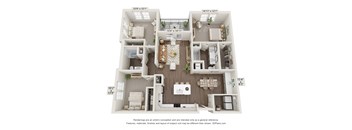 a floor plan of a 3 bedroom192 sq ft house
