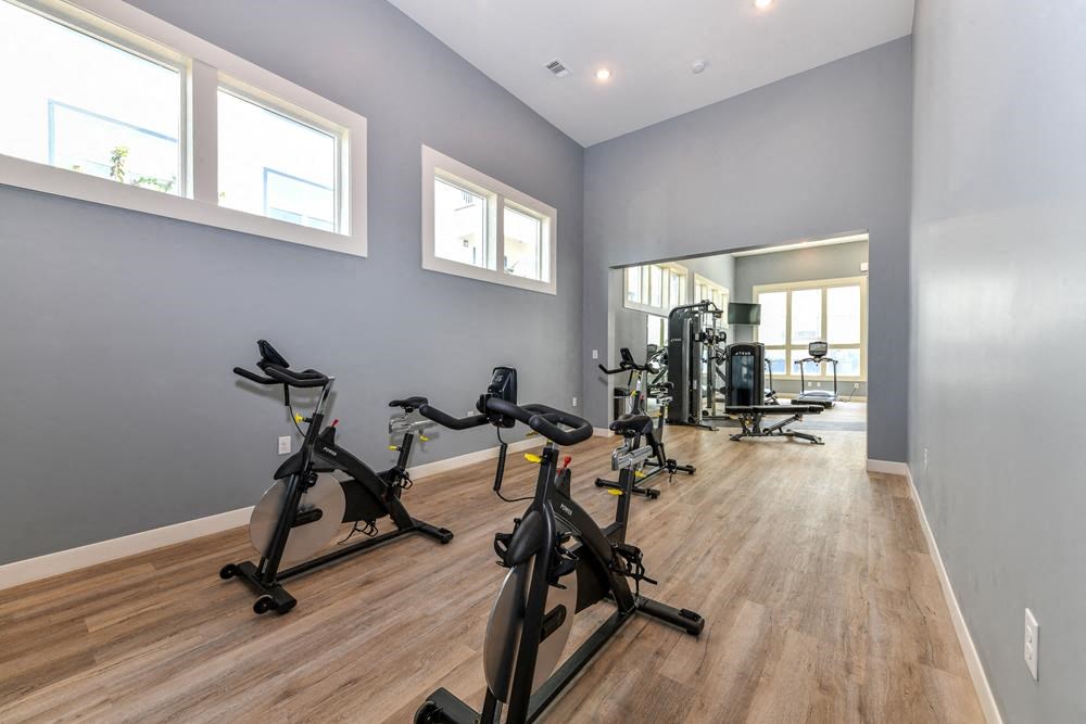 Fitness center bikes