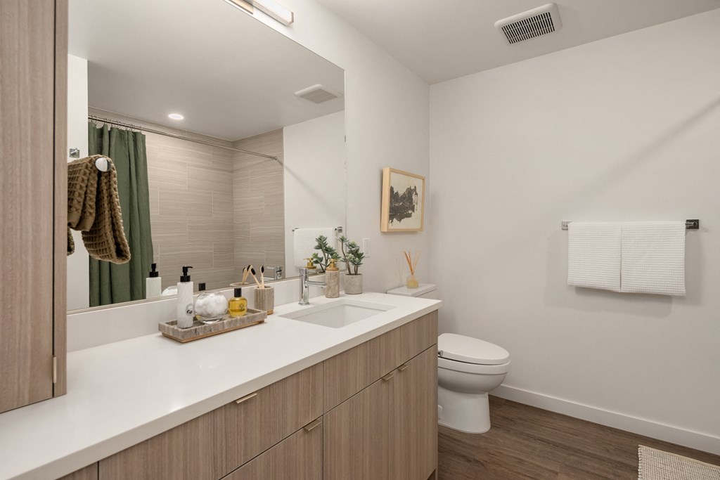 a bathroom with a toilet and a sink and a mirror