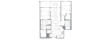 Two bedroom Two bathroom B  at Kinley West LA, California