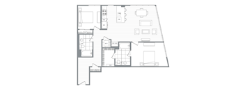 Two bedroom Two bathroom F  at Kinley West LA, Los Angeles, California