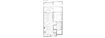 One bedroom one bathroom A  at Kinley West LA, Los Angeles, 90045