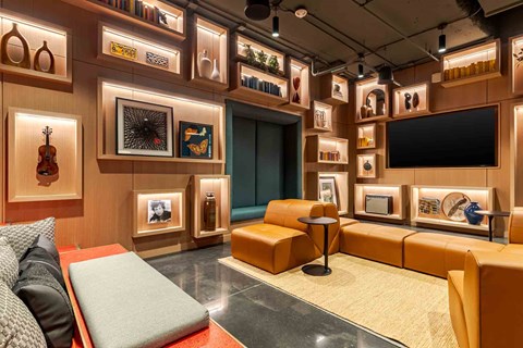 Lounge with art and seating