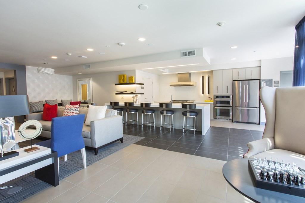 resident clubhouse with chairs