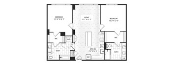 white oak two bedroom two bathroom