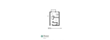 a floor plan of unit 51 with a bedroom and a bathroom