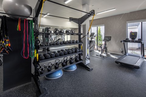 Fitness center at The Arvon, Vancouver