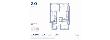 A2 PH 2207 sf Floor Plan