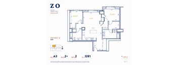 A3 2203 sf Floor Plan
