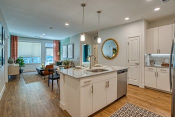 kitchen, living and dining space
