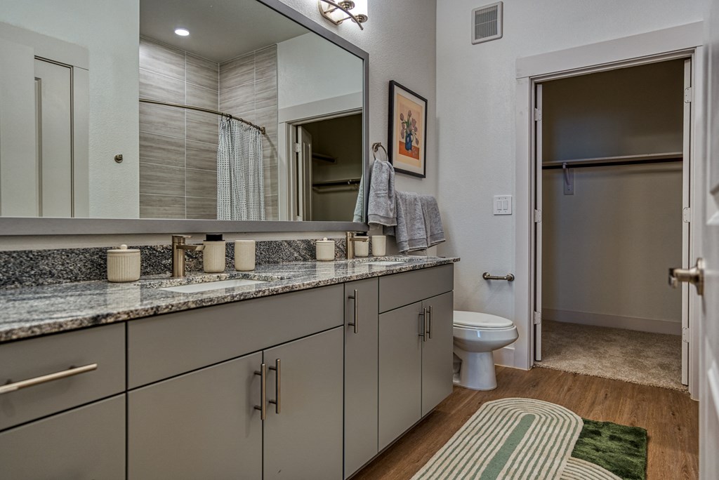 a bathroom with a sink and a toilet and a mirror