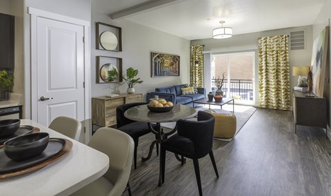Furnished Living Room at 644 City Station, Salt Lake City