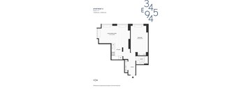 the third level floor plan of the renovated apartment