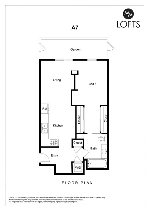 a floor plan of the loft