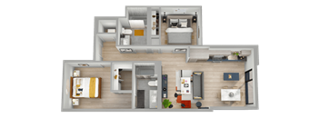 a floor plan of a house with a bedroom and a bathroom