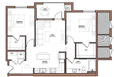 Two bedroom One bathroom