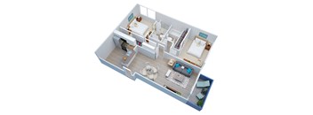 B2 Floor Plan at Milano Apartments, Torrance