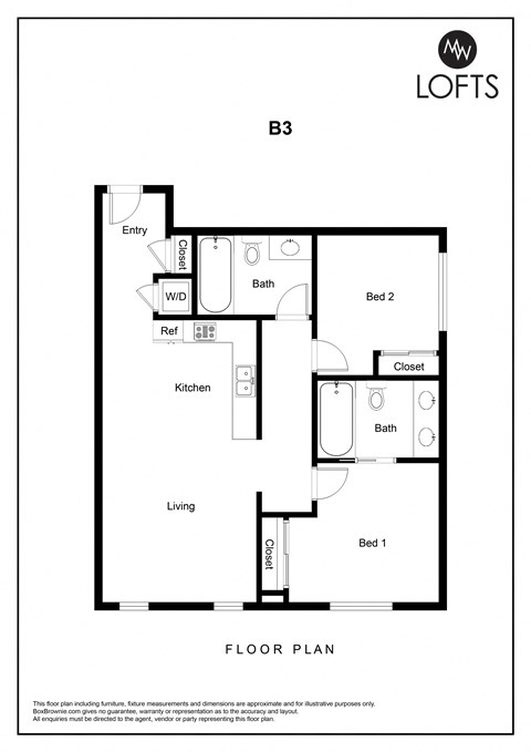 a floor plan of lofts on the park