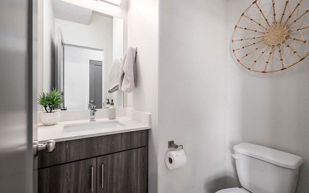 bathroom mirror at Banner Hill, Bluffdale Utah