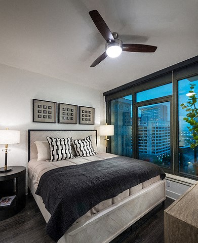 Bedroom at Stanza Little Italy, California, 92101