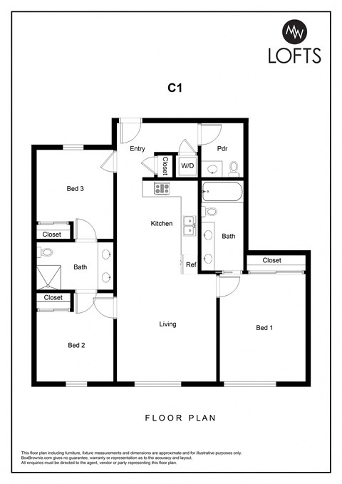 a floor plan of lofts on the park