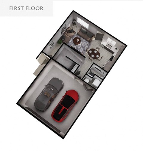 3D floorplan of an apartment unit