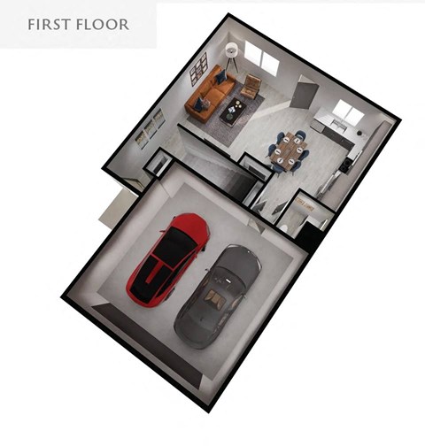 3D floorplan of an apartment unit