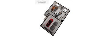 3D floorplan of an apartment unit