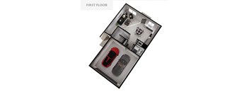 3D floorplan of an apartment unit