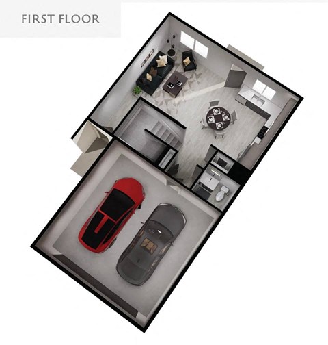 3D floorplan of an apartment unit