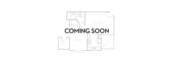 A floor plan of a room with the words "COMING SOON" in the middle.