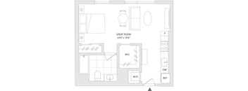 A floor plan of a unit