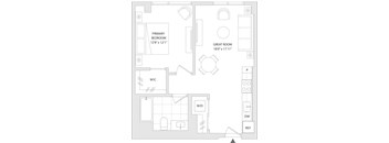 A floor plan of a unit