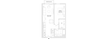 A floor plan of a unit