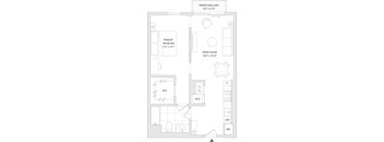 A floor plan of a unit