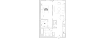 A floor plan of a house with a primary bedroom, a great room, a WIC, a W/D, a DW, and a REF.