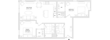 A floor plan of a unit