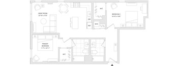 A floor plan of a unit
