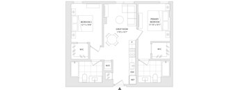 A floor plan of a unit
