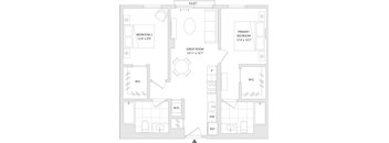 A floor plan of a unit