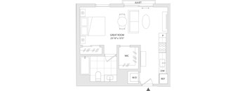 A floor plan of a unit