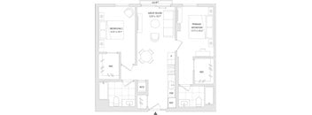 A floor plan of a unit
