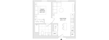 A floor plan of a unit