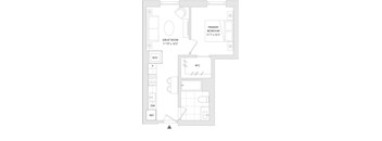 A floor plan of a unit