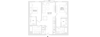 A floor plan of a unit