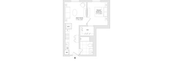 A floor plan of a unit