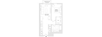 A floor plan of an unit