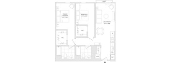 A floor plan of a unit