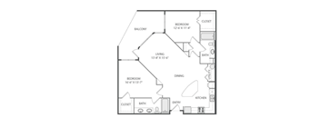 A black and white image of a house floor plan.
