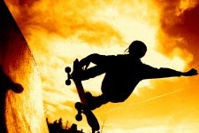 a man is doing a trick on a skateboard